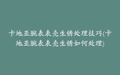 卡地亚腕表表壳生锈处理技巧(卡地亚腕表表壳生锈如何处理)