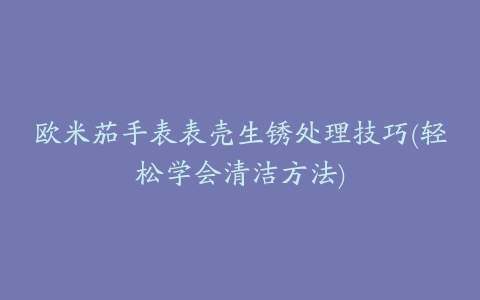 欧米茄手表表壳生锈处理技巧(轻松学会清洁方法)