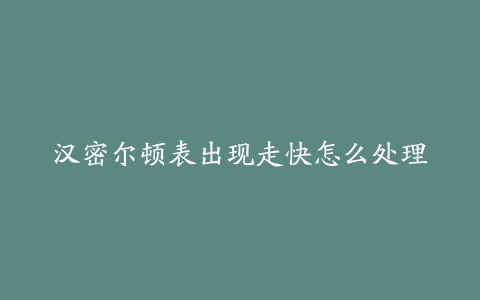 汉密尔顿表出现走快怎么处理