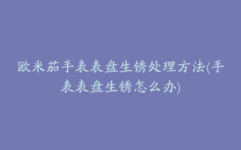 欧米茄手表表盘生锈处理方法(手表表盘生锈怎么办)