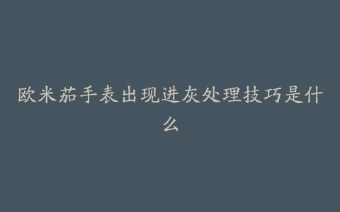 欧米茄手表出现进灰处理技巧是什么