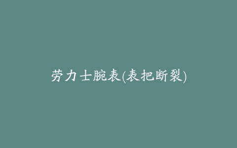 劳力士腕表(表把断裂)