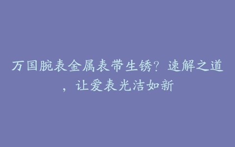 万国腕表金属表带生锈？速解之道，让爱表光洁如新