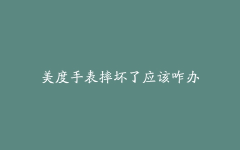 美度手表摔坏了应该咋办