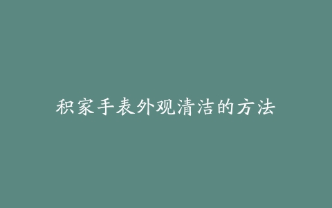 积家手表外观清洁的方法