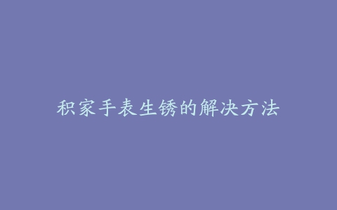 积家手表生锈的解决方法