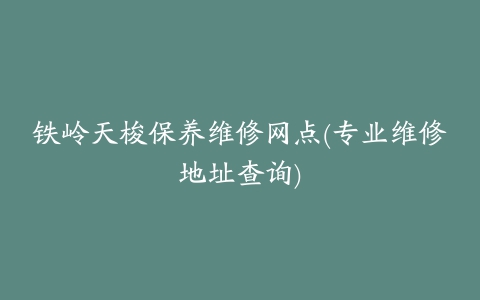 铁岭天梭保养维修网点(专业维修地址查询)