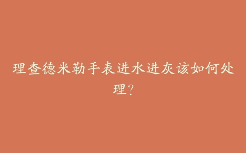 理查德米勒手表进水进灰该如何处理？