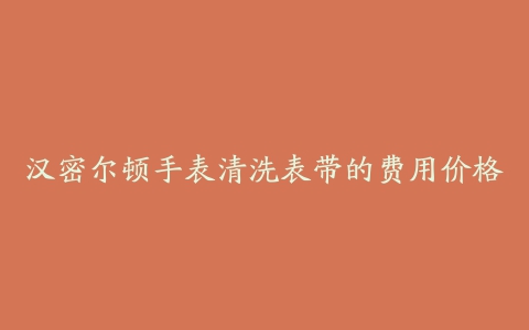 汉密尔顿手表清洗表带的费用价格