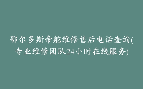 鄂尔多斯帝舵维修售后电话查询(专业维修团队24小时在线服务)