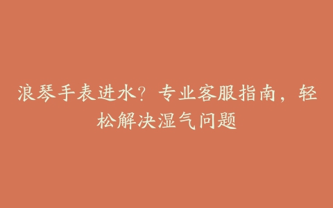 浪琴手表进水？专业客服指南，轻松解决湿气问题