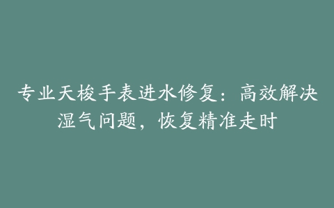 专业天梭手表进水修复：高效解决湿气问题，恢复精准走时