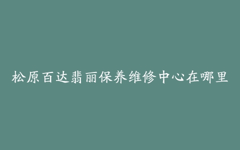 松原百达翡丽保养维修中心在哪里