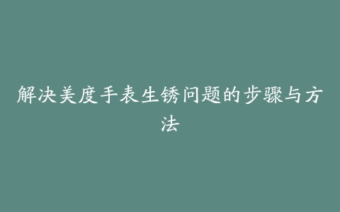 解决美度手表生锈问题的步骤与方法