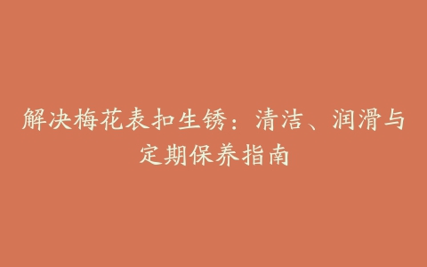 解决梅花表扣生锈：清洁、润滑与定期保养指南