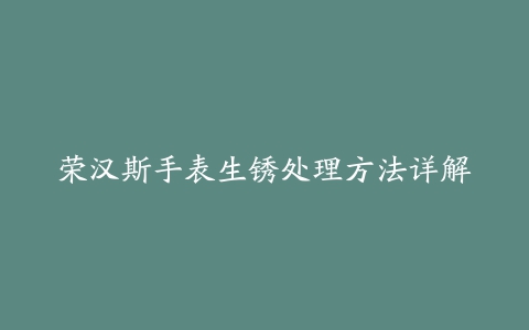 荣汉斯手表生锈处理方法详解