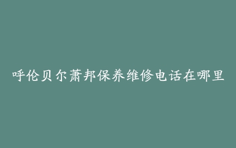 呼伦贝尔萧邦保养维修电话在哪里